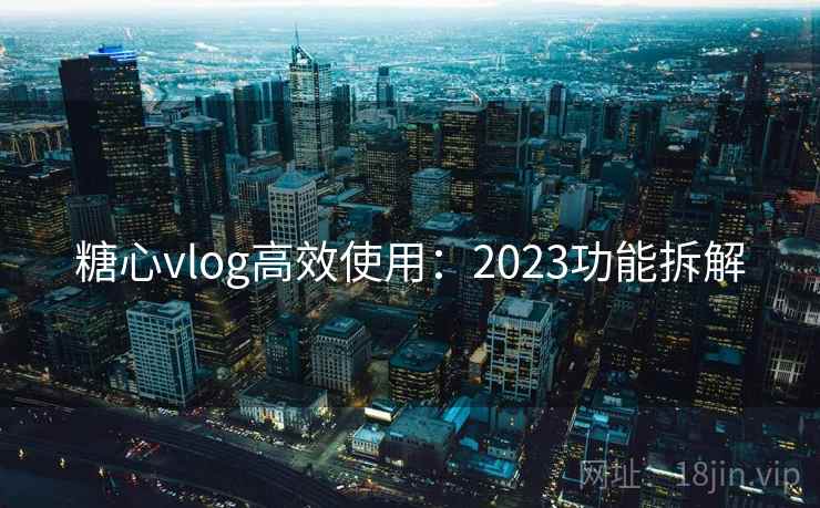 糖心vlog高效使用：2023功能拆解