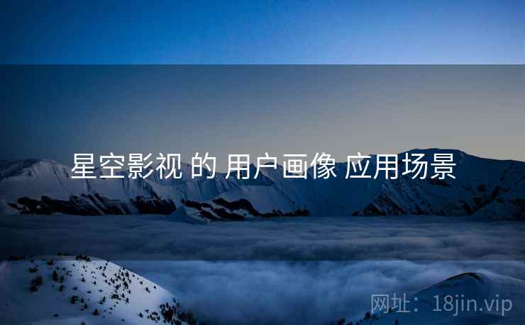 星空影视 的 用户画像 应用场景 星空影视 的 用户画像 应用场景