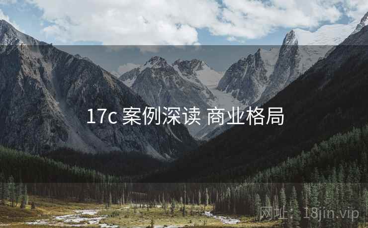 17c 案例深读 商业格局